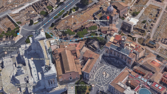 Mamertino Carcer Tullianum 3D map from Google